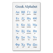 ギリシャ語アルファベット垂直磁気カードパック25 マグネット名刺 (正面縦)