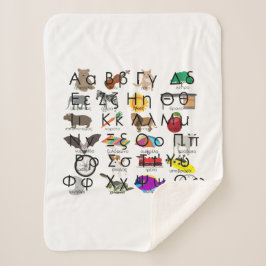 ギリシャ語アルファベット文字の単語と写真 シェルパブランケット