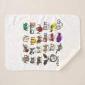 ギリシャ語アルファベット文字の単語と写真 シェルパブランケット (正面(横))