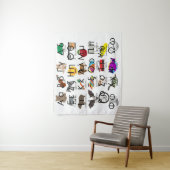 ギリシャ語アルファベット文字の単語と写真 タペストリー (インサイチュ)