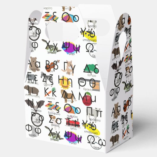 ギリシャ語アルファベット文字の単語と写真 フェイバーボックス (オープン)