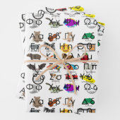 ギリシャ語アルファベット文字の単語と写真 ラッピングペーパーシート (インサイチュ)