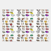 ギリシャ語アルファベット文字の単語と写真 ラッピングペーパーシート (正面)