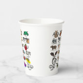 ギリシャ語アルファベット文字の単語と写真 紙コップ (左)