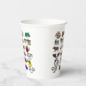 ギリシャ語アルファベット文字の単語と写真 紙コップ (右)