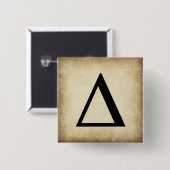 ギリシャ語アルファベット文字デルタ 缶バッジ (正面&裏面)