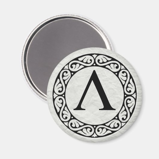 ギリシャ語アルファベット文字ラムダ マグネット (正面/裏面)