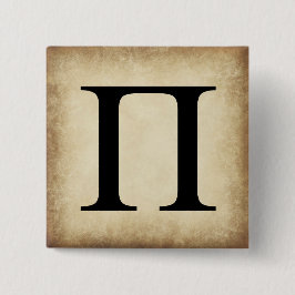 ギリシャ語アルファベット文字Pi 缶バッジ