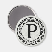 ギリシャ語アルファベット文字Rho マグネット (正面/裏面)