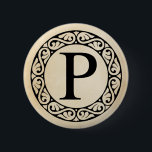 ギリシャ語アルファベット文字Rho 缶バッジ<br><div class="desc">そのクラシカルと型枠でモダンは、ギリシャ語アルファベットは24文字を持ち、アルファからオメガ。Rhoはギリシャ語アルファベットの17番目の文字である。このデザインは古い紙の背景に提示され、それは光の色の選択肢の虹に置き換えることができる。</div>