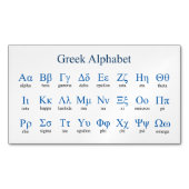 ギリシャ語アルファベット水平磁気カードパック25 マグネット名刺 (正面)