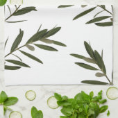 ギリシャ語イヤイアギリシャおばあちゃんオリーブの枝 キッチンタオル (折り畳み)