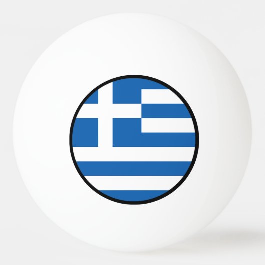 ギリシャ語ギリシャの旗 卓球ボール (裏面)