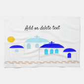 ギリシャ語デザインのみ追加文字 キッチンタオル (横)