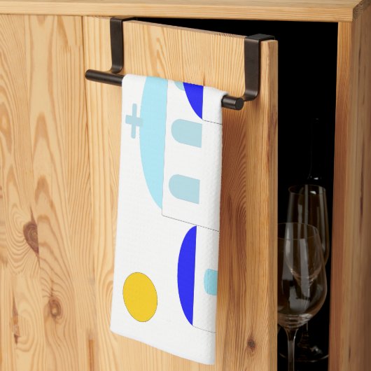 ギリシャ語デザインのみ追加文字 キッチンタオル (三つ折り)