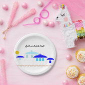 ギリシャ語デザインのみ追加文字 ペーパープレート (パーティー)