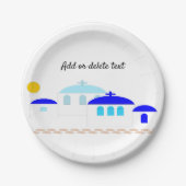 ギリシャ語デザインのみ追加文字 ペーパープレート (正面)