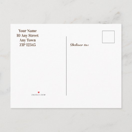 ギリシャ語ファンタジーロマンスアーチアイビーブルーザデイトを保存 案内ポストカード (裏面)