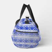 ギリシャ語フレットアラベスクブルー,あなたの名前,パーソナライズ ダッフルバッグ (右)