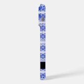 ギリシャ語フレットアラベスクブルー，あなたの名前，パーソナライズ iPhoneケース (左側面)