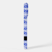 ギリシャ語フレットアラベスクブルー，あなたの名前，パーソナライズ iPhoneケース (右側面)