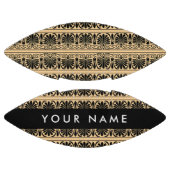 ギリシャ語フレット・アラベスク・ブラウン、お名前、パーソナライズ アメリカンフットボール (パネル)