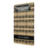 ギリシャ語フレット・アラベスク・ブラウン、お名前、パーソナライズ ミニクリップボード (アングル2)