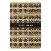 ギリシャ語フレット・アラベスク・ブラウン、お名前、パーソナライズ ミニクリップボード (裏面)