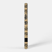 ギリシャ語フレット・アラベスク・ブラウン、お名前、パーソナライズ SAMSUNG GALAXYケース (右側面)