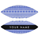 ギリシャ語フレット、ミックスミックスミアンダー鍵、ブルー、あなたの名前 アメリカンフットボール (パネル)