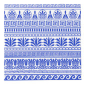 ギリシャ語フレット、ミックスミックスミアンダー鍵、ブルー、あなたの名前 フォトキューブ (右)