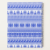 ギリシャ語フレット、ミックスミックスミアンダー鍵、ブルー、あなたの名前 プランナー手帳 (裏面)