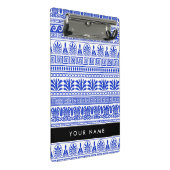 ギリシャ語フレット、ミックスミックスミアンダー鍵、ブルー、あなたの名前 ミニクリップボード (アングル)