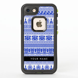 ギリシャ語フレット、ミックスミックスミアンダー鍵、ブルー、あなたの名前