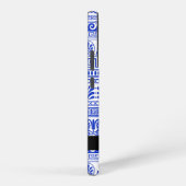 ギリシャ語フレット、ミックスミックスミアンダー鍵、ブルー、あなたの名前 SAMSUNG GALAXYケース (右側面)