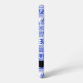 ギリシャ語フレット、ミックスミックスミアンダー鍵、ブルー、あなたの名前 SAMSUNG GALAXYケース (左側面)