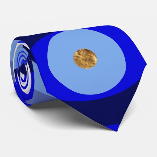 ギリシャ語マティ・マタキ – Matiasma Evil Eye blues ネクタイ (ロール)