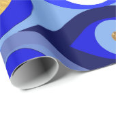 ギリシャ語マティ・マタキ – Matiasma Evil Eye blues ラッピングペーパー (ロールコーナー)