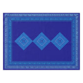 ギリシャ語ミアンダー – ギリシャ語鍵 – 青の影 テーブルクロス (正面(横))