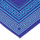 ギリシャ語ミアンダー – ギリシャ語鍵 – 青の影 テーブルクロス (アングル)