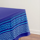 ギリシャ語ミアンダー – ギリシャ語鍵 – 青の影 テーブルクロス (インサイチュ)