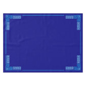 ギリシャ語ミアンダー – ギリシャ語鍵 – 青の影 テーブルクロス (正面(横))