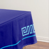 ギリシャ語ミアンダー – ギリシャ語鍵 – 青の影 テーブルクロス (インサイチュ)