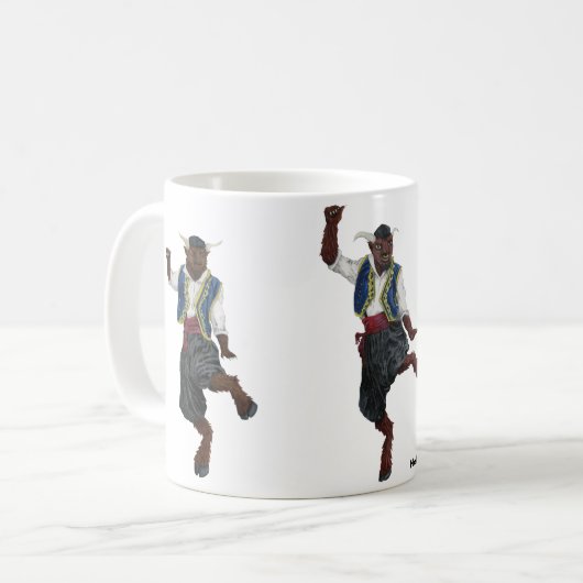 ギリシャ語ミノタウロス踊りファンタジーアートコーヒーカップ コーヒーマグカップ (正面左)