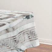 ギリシャ語メアンダー – ギリシャ鍵白大理石質感 テーブルクロス (インサイチュ)