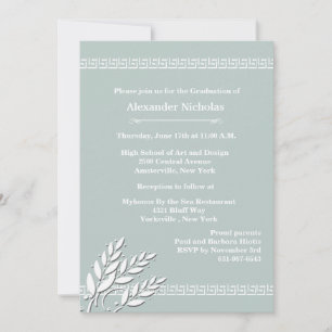 ギリシャ語縁ど鍵（カラーの選択）招待状 招待状