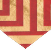 ギリシャ語蛇行 – ギリシャ鍵-金ゴールドオンレッド#6 テーブルクロス (アングル)