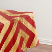 ギリシャ語蛇行 – ギリシャ鍵-金ゴールドオンレッド#6 テーブルクロス (インサイチュ)