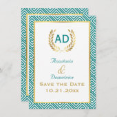 ギリシャ語鍵とローレルリースリクエスト1 セーブザデート (正面/裏面)