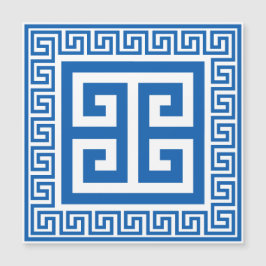 ギリシャ語鍵パターンブルーおよびホワイト磁気カード